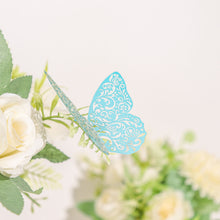 3D Turquoise Butterfly Stickers Décor Cake Wall