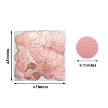 Round Foil Metallic Rose Gold Table Confetti Dots 18 Grams in 1 Bag