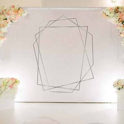 Geometric metal frame backdrop design for events and photoshoots.