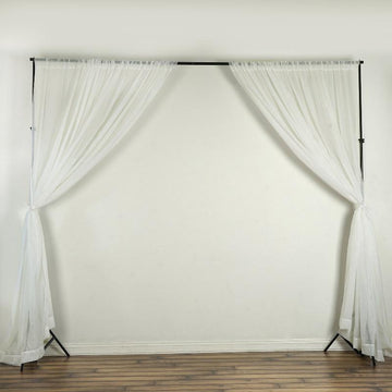Create a Stylish and Safe Environment with Ivory Flame Resistant Chiffon Curtain Panels