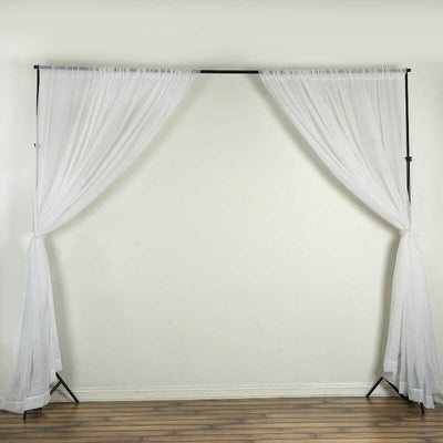 White sheer curtain backdrop for events and photography