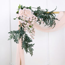 Sheer Blush Rose Gold Organza 18 Feet Wedding Arch Drapery Fabric