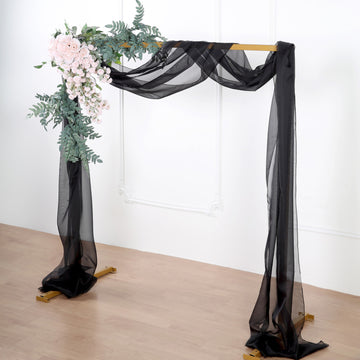 Durable and Delicate Black Sheer Organza Fabric