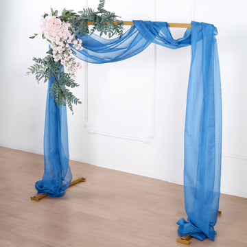 Delicate and Durable Royal Blue Sheer Organza Fabric