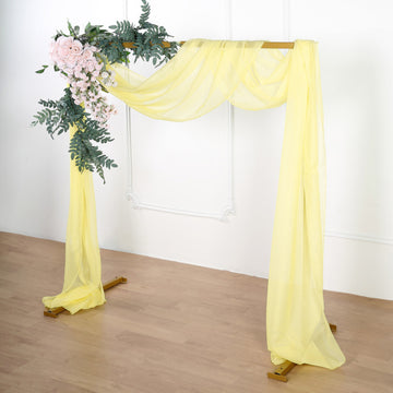 Yellow Sheer Organza Fabric for Elite Elegance