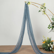 Dusty Blue Gauze Cheesecloth Draping Fabric Arch Decorations, Boho Arbor Long Curtain Panel 20ft
