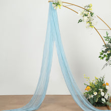 Blue Gauze Cheesecloth Draping Fabric Wedding Arch Decorations, Boho Arbor Long Curtain Panel 20ft
