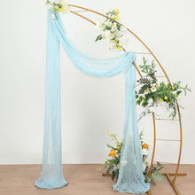 Blue Gauze Cheesecloth Draping Fabric Wedding Arch Decorations, Boho Arbor Long Curtain Panel 20ft