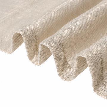 Transform Your Space with Beige Faux Linen Curtains