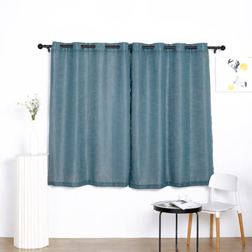 Create a Fresh and Inviting Atmosphere with Blue Faux Linen Curtains