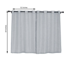 Handmade Faux Linen 52 Inch x 64 Inch Curtain Panels In Silver With Chrome Grommets