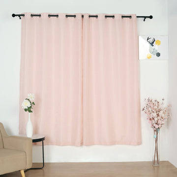 Experience Luxury with Handmade Blush Faux Linen Curtains