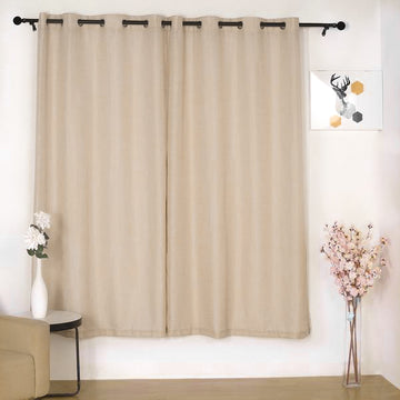 Experience the Beauty of Beige with Handmade Faux Linen Curtains
