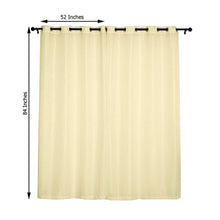 Chrome Grommet Ivory Handmade Faux Linen Curtains 52 Inch x 84 Inch 