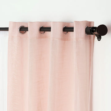 Create a Stunning Atmosphere with Handmade Blush Faux Linen Curtains
