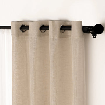 Create a Light and Airy Atmosphere with Sheer Beige Curtains