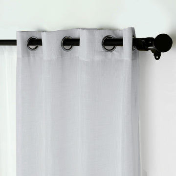 Transform Your Space with Silver Faux Linen Curtains