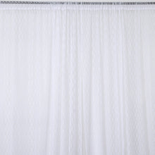 2 Pack | 5ftx10ft White Fire Retardant Floral Lace Sheer Drape Curtains With Rod Pockets