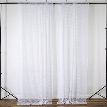 White Fire Retardant Floral Lace Sheer Curtains: Elegant and Versatile