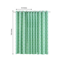 Lattice Print Thermal Blackout Curtains 52 Inch x 108 Inch White & Mint Chrome Grommet Window Treatment Panels 2 Pack