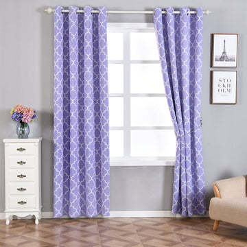Versatile White/Lavender Lilac Curtains for Any Occasion