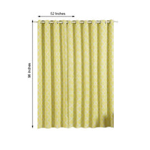 White & Yellow Lattice Room Darkening 52 Inch x 96 Inch Blackout Curtain Panels With Grommet 2 Pack