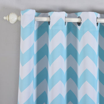 Enhance Your Event Décor with White and Baby Blue Curtains