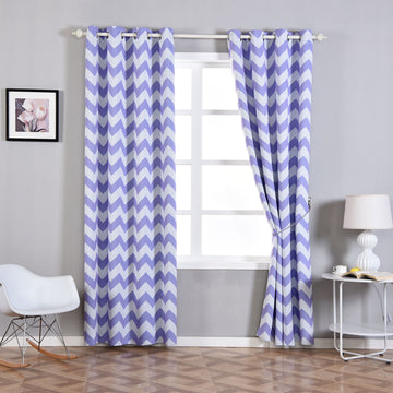 Versatile and Stylish White/Lavender Lilac Curtain Panels
