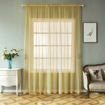 Enhance Your Space with Champagne Sheer Organza Curtains