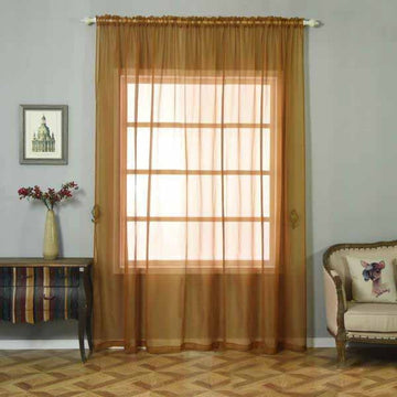 Add a Touch of Elegance with Gold Grommet Sheer Curtains