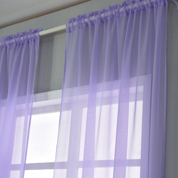 Enhance Your Home Decor with Lavender Lilac Sheer Organza Curtains