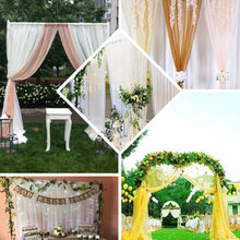 2 Pack | Ivory Sheer Organza Curtains With Rod Pocket Window Treatment Panels - 52x108inch