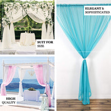 52 Inch x 108 Inch Sheer Organza Curtains With Rod Pocket In Royal Blue 2 Panels