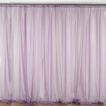 Enhance Your Décor with Violet Amethyst Flame Resistant Chiffon Curtain Panels
