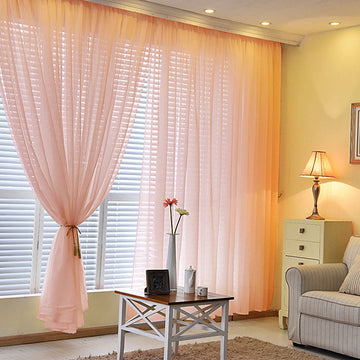 Add Elegance and Charm with Dusty Rose Chiffon Curtain Panels