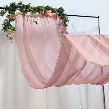 Create an Ethereal Atmosphere with the Dusty Rose Chiffon Curtain Panel