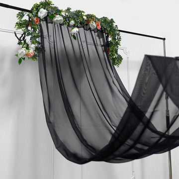 Create a Captivating Atmosphere with the Black Chiffon Curtain Panel