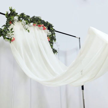 Transform Your Space with the Premium Ivory Chiffon Curtain Panel