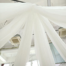 10 Feet x 20 Feet Fire Retardant Ivory Sheer Curtain Panels Ceiling Drapes