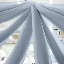 Dusty Blue Sheer Curtain Panels 10 Ft x 30 Ft Fire Safe