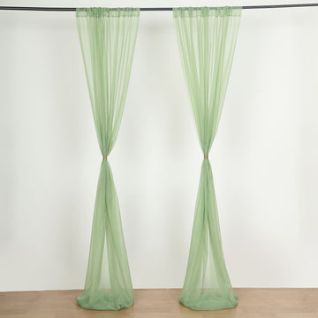 Create a Serene Atmosphere with Sage Green Chiffon Curtain Panels