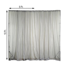 Sheer Organza Silver Curtain with measurements of 5ft and 10ft