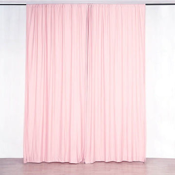 Blush Scuba Polyester Curtain Panel - Elevate Your Event with Style and Convenience