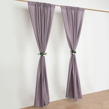 10 Feet x 8 Feet Rod Pocket Violet Amethyst Polyester Backdrop Panels 130GSM Pack of 2