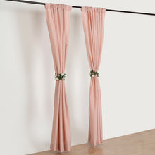 2 Pack Dusty Rose Polyester Divider Backdrop Curtains With Rod Pockets, Event Drapery Panels 130GSM