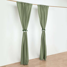 Polyester Drapery Panels In Eucalyptus Sage Green With Rod Pockets 2 Pack