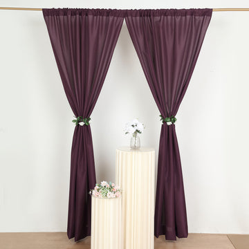 Enhance Your Event Decor with Eggplant Polyester Drapery Panels