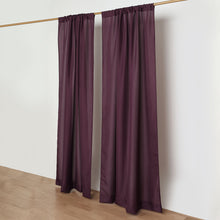 2 Pack Eggplant Polyester Divider Backdrop Curtains With Rod Pockets, Event Drapery Panels 130GSM 