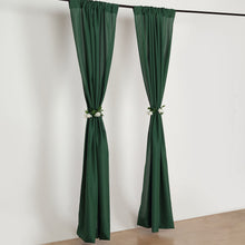 2 Pack Hunter Emerald Green Polyester Divider Backdrop Curtains With Rod Pockets Event Drapery Panel