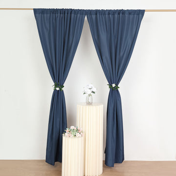 Create Memorable Events with Navy Blue Polyester Drapery Panels